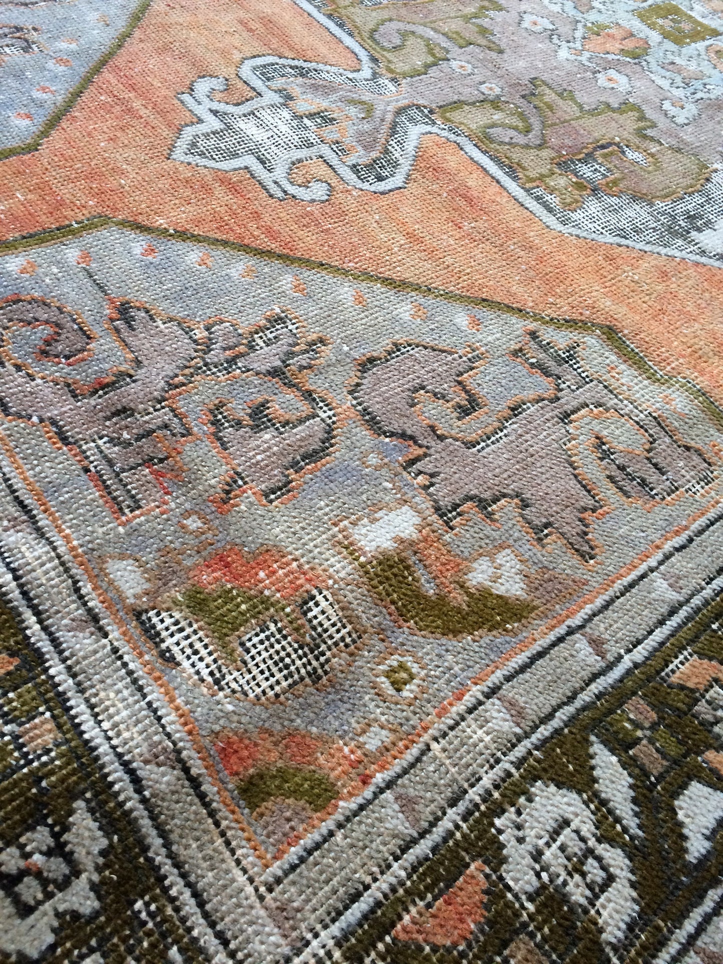 OUSHAK RUG TURKISH Oushak Rug Vintage Oushak Runner Rug Vintage Runner Rug Wool Oushak Rug Hand Made Rugs Vintage Turkish Rug