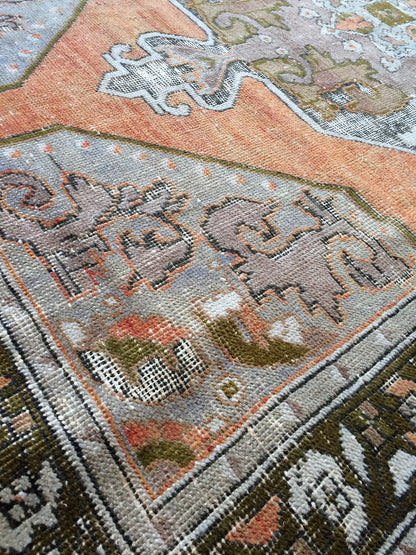 OUSHAK RUG TURKISH Oushak Rug Vintage Oushak Runner Rug Vintage Runner Rug Wool Oushak Rug Hand Made Rugs Vintage Turkish Rug