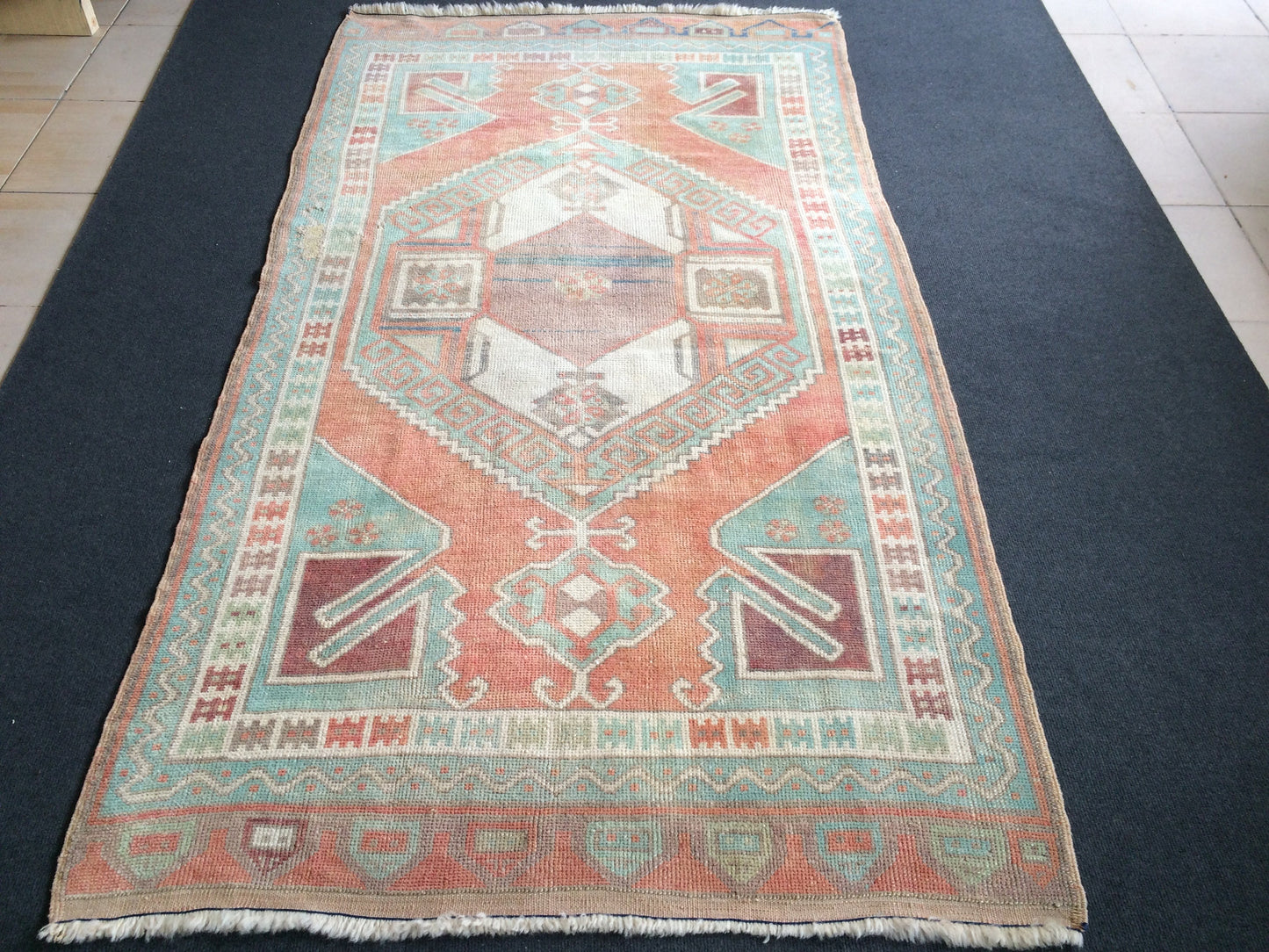 Rugs, Hand Made Rug, Oushak Rug, Turkish Rugs, Bohemian Rug, Oriental Turkish Rug, Farmhouse Rug, Vintage Rug, Wool  Oushak Rug Wool Rugs
