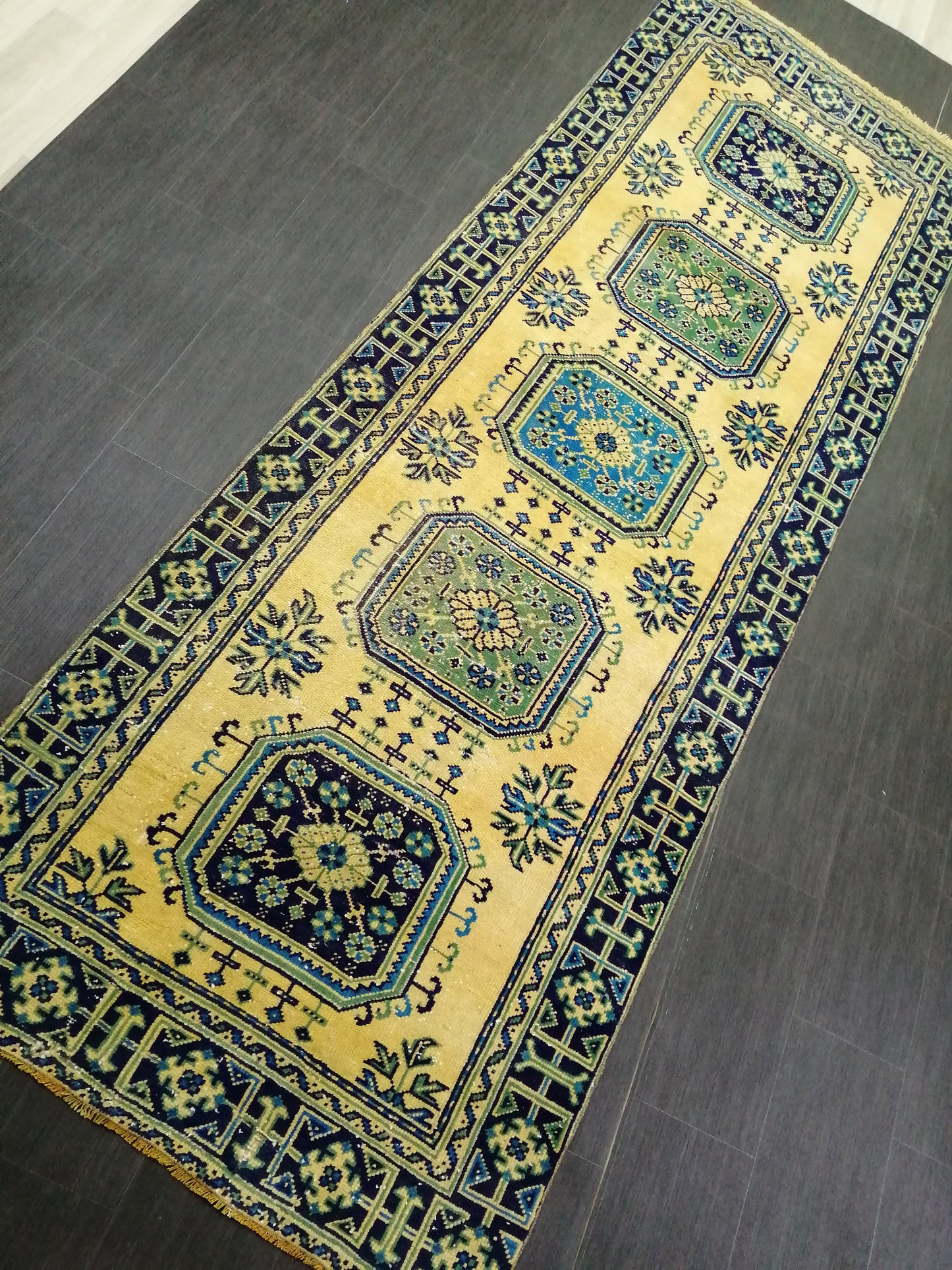 11.3 X 4 Oushak Runner Ru, Turkish Runner Rug, Vintage Runner Rug, Hallway Runner Rug Kitchen Runner Rug Wool Runner Rug Wool Oushak Rug