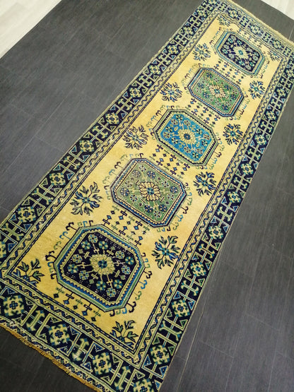 11.3 X 4 Oushak Runner Ru, Turkish Runner Rug, Vintage Runner Rug, Hallway Runner Rug Kitchen Runner Rug Wool Runner Rug Wool Oushak Rug