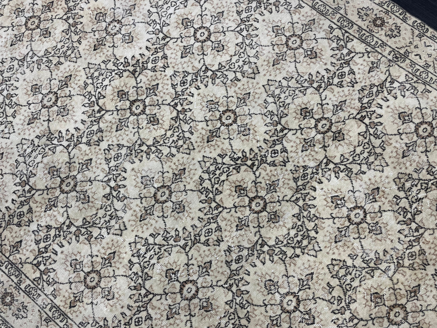 Muted Persian RUG 6.9 x 11 Turkish Rug Natural Rug Antique Rug Vintage Rug Wool Muted Oriental Rug Handmade Rug Hand Knotted Rug 7x11 rug