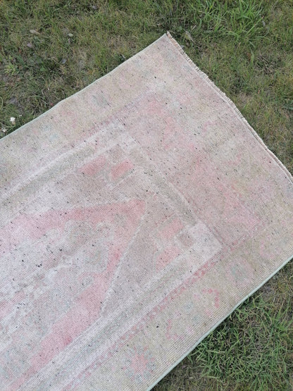 Runner rug, vintage anatolian runner, hallway runner rug, wool hand made rug 6'7x2'8 feet