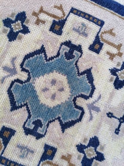 Oushak wool rug, turkish small rug vintage rug unique hand made rug kitchen rug bohemian rug 2x2