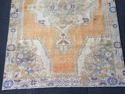 OUSHAK RUG TURKISH Oushak Rug Vintage Oushak Runner Rug Vintage Runner Rug Wool Oushak Rug Hand Made Rugs Vintage Turkish Rug