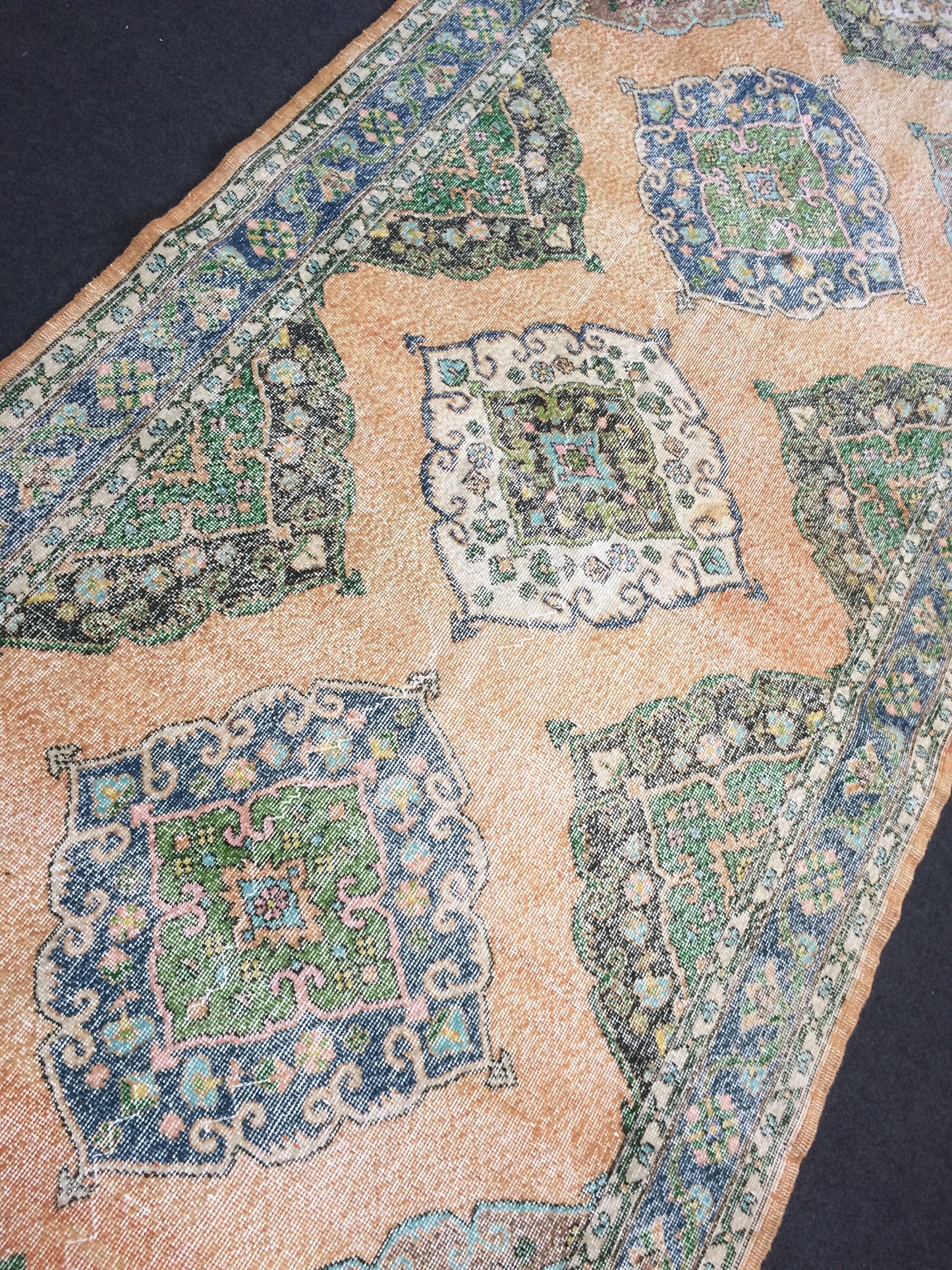 14 x 5 ft Runner Turkish Runner Rug Vintage Rug Hand Made Oushak Rug Wool Rugs