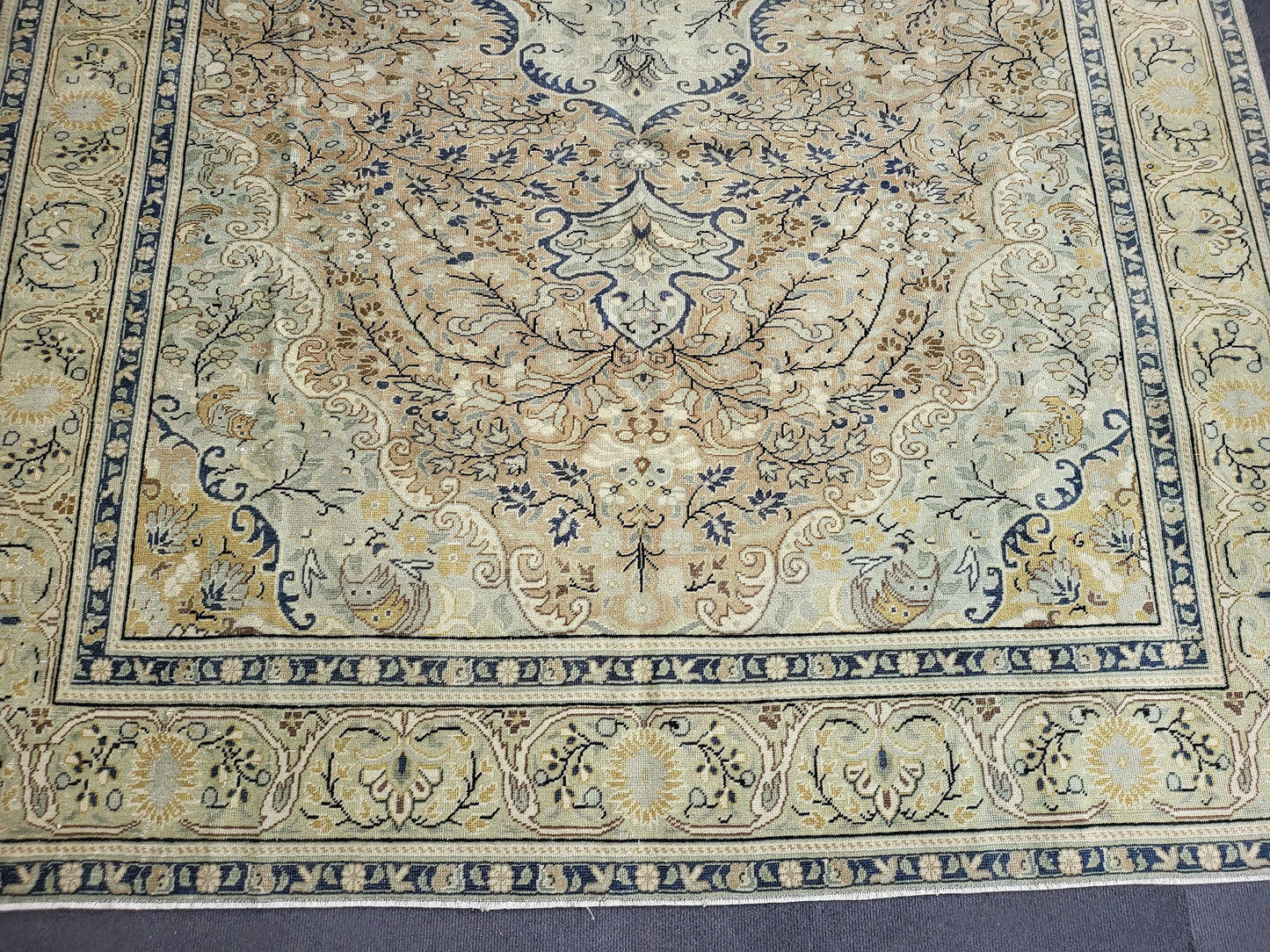 Persian RUG Oriental 6.2 x 9.7 Rug Large Area Rug, VINTAGE Rug, Turkish Low Wool Pile Rug,Hand Knotted Rug Antique Rug Muted Anatolian Rug