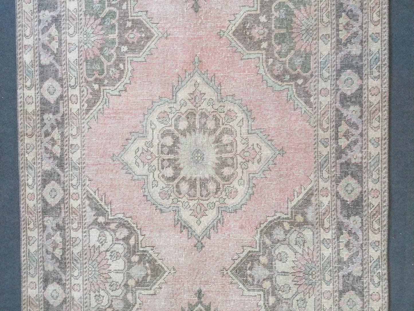 10'8x4'10 pastel runner rug, hallway runner,hand made rug,wool runner rug,vintage runner, turkish runner