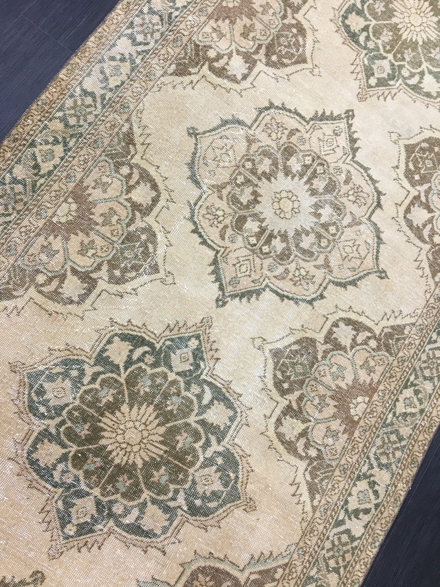 Vintage Runner Rug 4.8 x 14 Vintage Runner Hand Knotted TURKISH Runner Vintage Runner Distressed Vintage Persian Muted Runner Rug