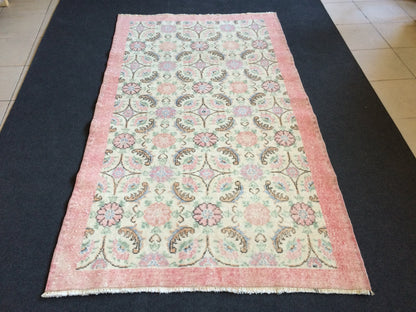 Turkish Rug, Oushak Rug, Wool Oushak Rug, Oushak Runner Rugs, Farmhouse Rug, Vintage Rug, Minimalist Rug, Hand Made Rug