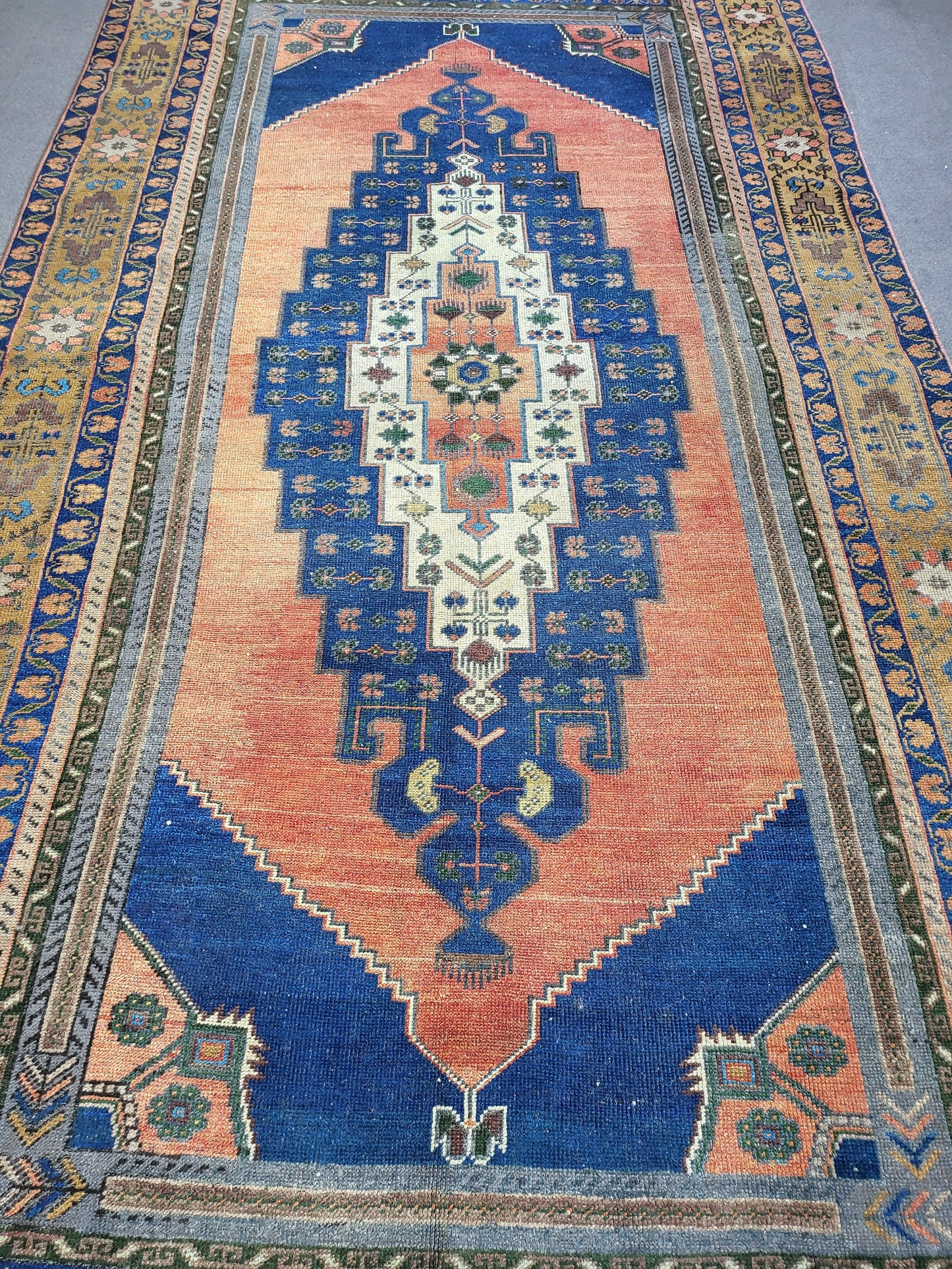 OUSHAK RUG, TURKISH 5.6 x 11 Rug, Vintage Oushak Rug, Vintage Persian Rug, Wool Hand Knotted Rug,  Handmade Rug, Vintage Turkish Rug