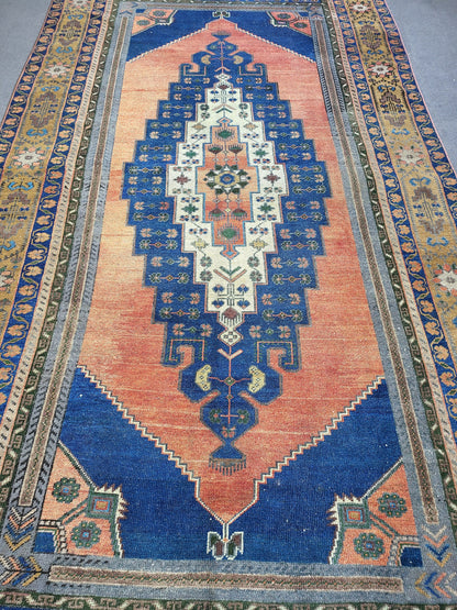 OUSHAK RUG, TURKISH 5.6 x 11 Rug, Vintage Oushak Rug, Vintage Persian Rug, Wool Hand Knotted Rug,  Handmade Rug, Vintage Turkish Rug