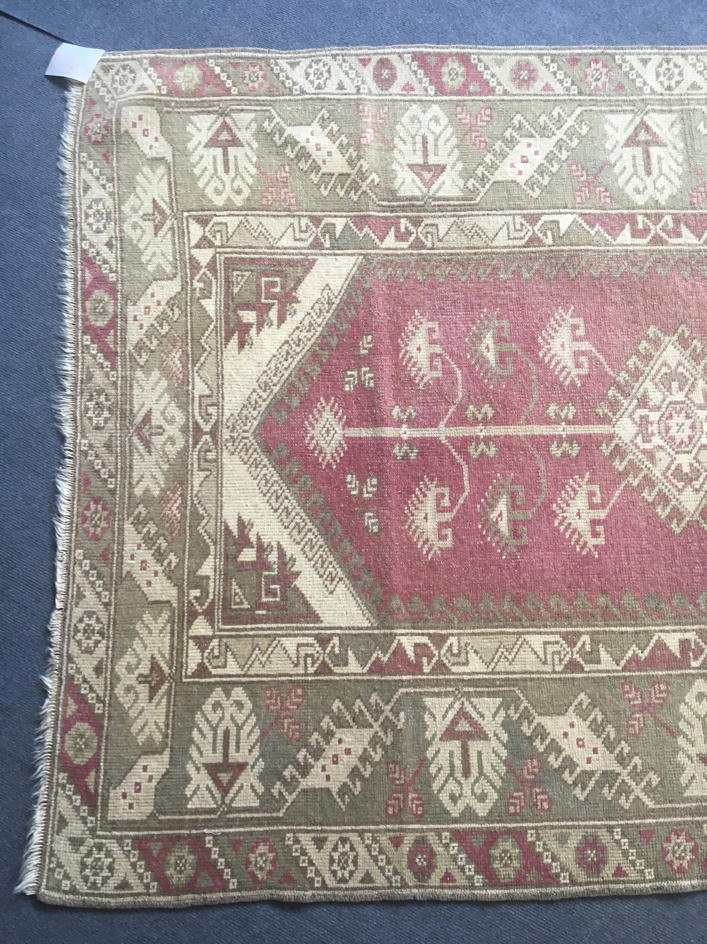 4x6 feet green turkish living room floor wide rug, handmade wool large entryway carpet, vintage oushak big bedroom area rug, red bohem rug