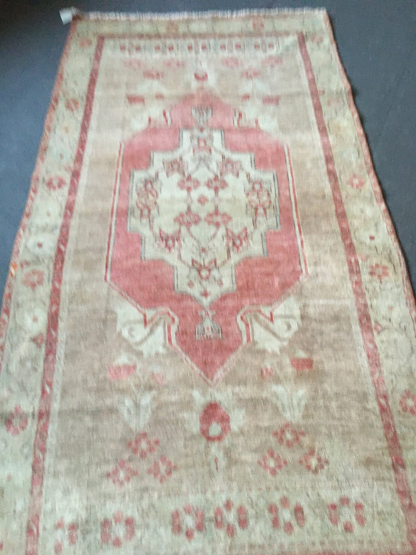 3.5x7 feet brown natural wool rug, turkish bedroom area rug, oushak bathroom rug, wide living room floor rug, hallway bohem rug,entryway rug