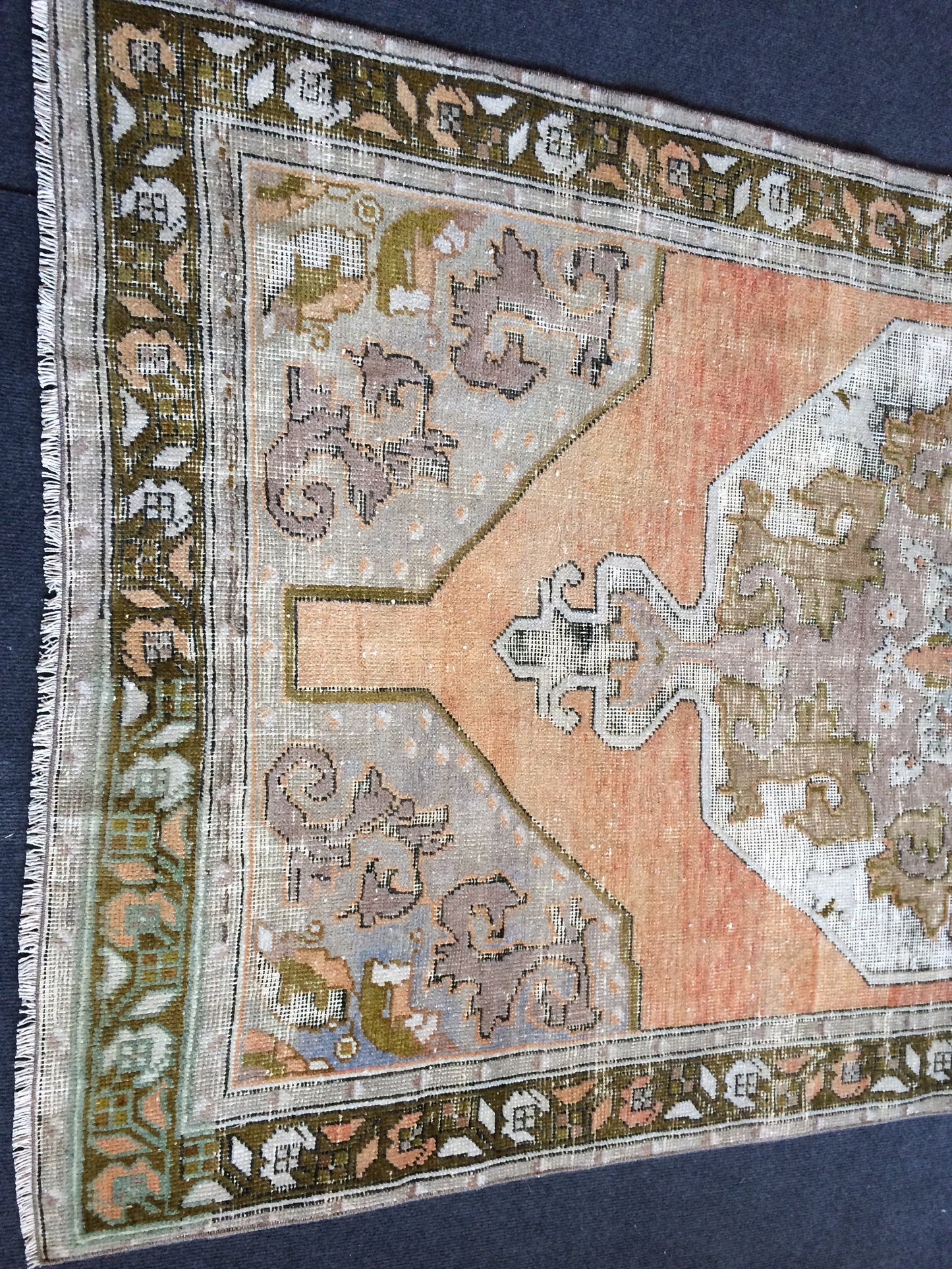 OUSHAK RUG TURKISH Oushak Rug Vintage Oushak Runner Rug Vintage Runner Rug Wool Oushak Rug Hand Made Rugs Vintage Turkish Rug