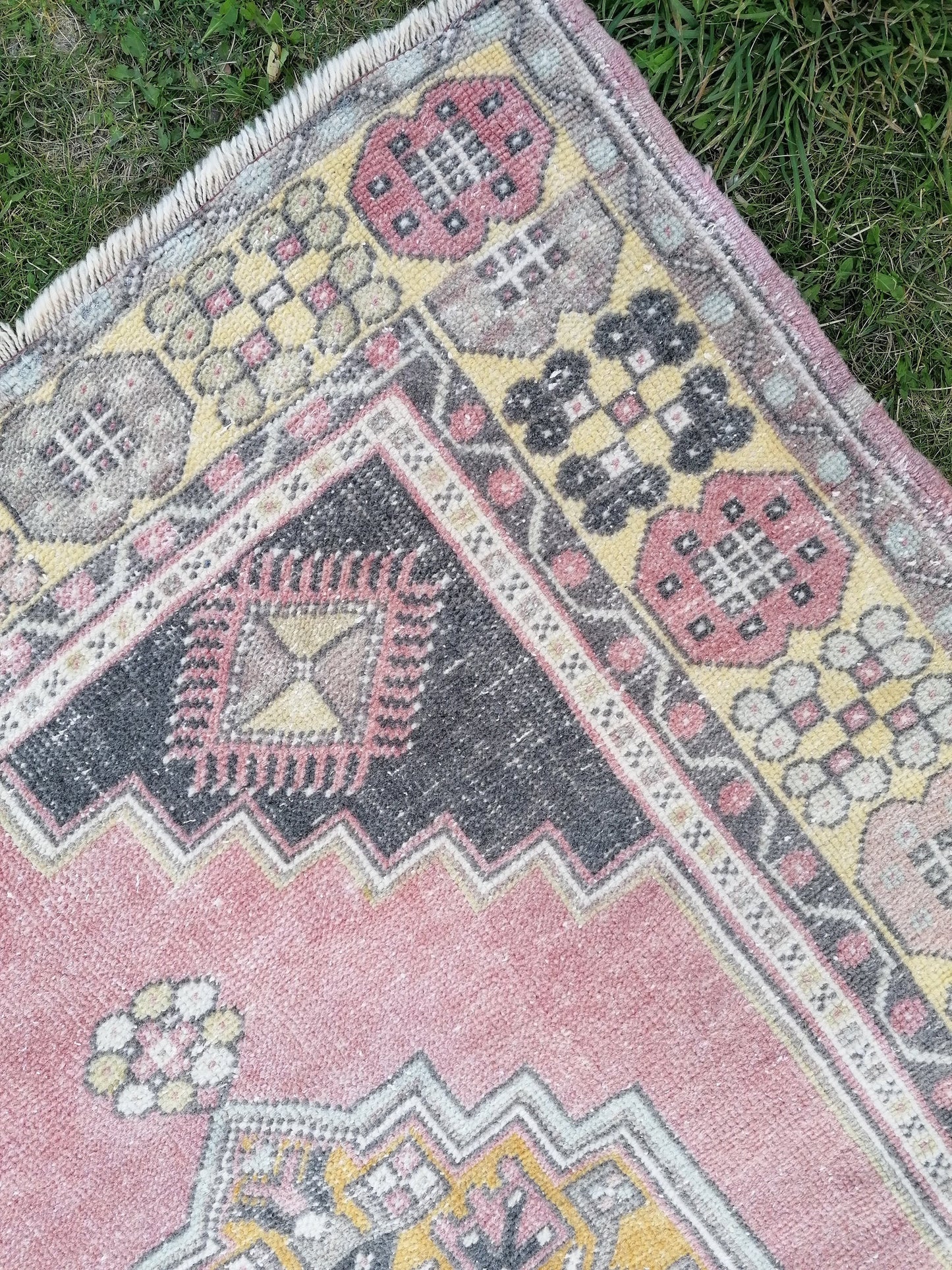 Turkish rug,vintage rug, oushak wool rug 3'10x6