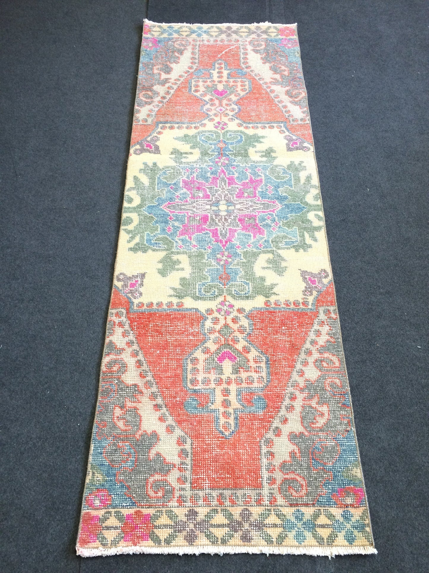 Oushak Runner Rug Turkish Runner Rug Vintage Runner Rug Hallway Runner Rug Runner