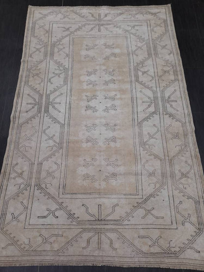 Muted Vintage RUG 5.2 x 8.3 Turkish Rug Antique Rug