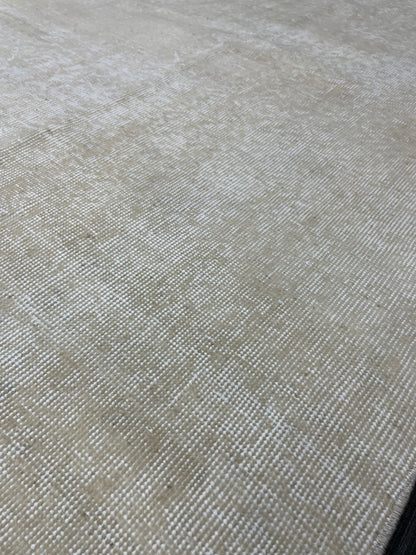 Neutral RUG TURKISH Rug 6.7 x 10 Vintage Rug Natural Wool Oushak Rug Handmade Persian Rugs Vintage Plain Rug Neutral Oriental rug