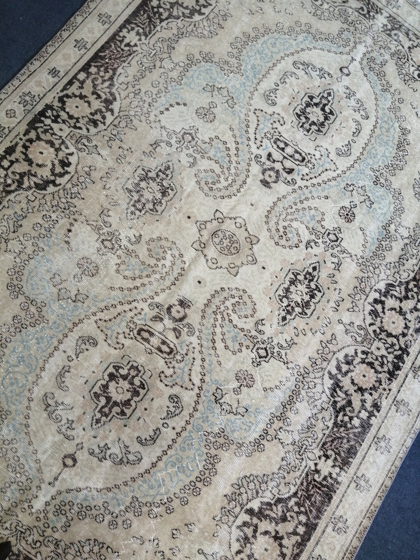 9.9 x 6.7 OUSHAK RUG TURKISH Oushak Rug Vintage Oushak Runner Rug Vintage Runner Rug Wool Oushak Rug Hand Made Rugs Vintage Turkish Rug