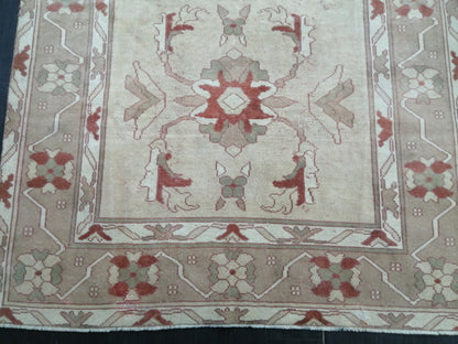 5.9 X 8.6 OUSHAK RUG TURKISH Oushak Rug Vintage Oushak Runner Rug Vintage Runner Rug Wool Oushak Rug Hand Made Rugs Vintage Turkish Rug