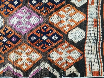 Vintage Runner Rug 2.6 x 13.6 Turkish runner rug , Medium Wool Pile Runner , Brown Oushak rug, Hallway Rug runner , Earth Tones Runner Rug