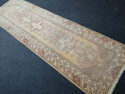 3x10 Muted Oushak Runner Rug Turkish Runner Rug Vintage Runner Rug Hallway Runner Rug Kitchen Runner Rug Wool Runner 2.10 x 10 Rug