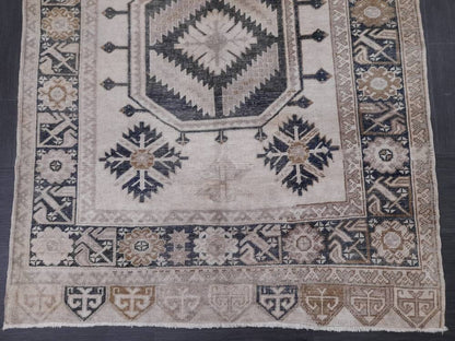 Muted Runner Rug Muted Turkish Runner Rug Vintage 4.5 x 13 Runner Rug Hallway Runner Rug Kitchen Runner Rug Oriental Runner Rug Wool Runner