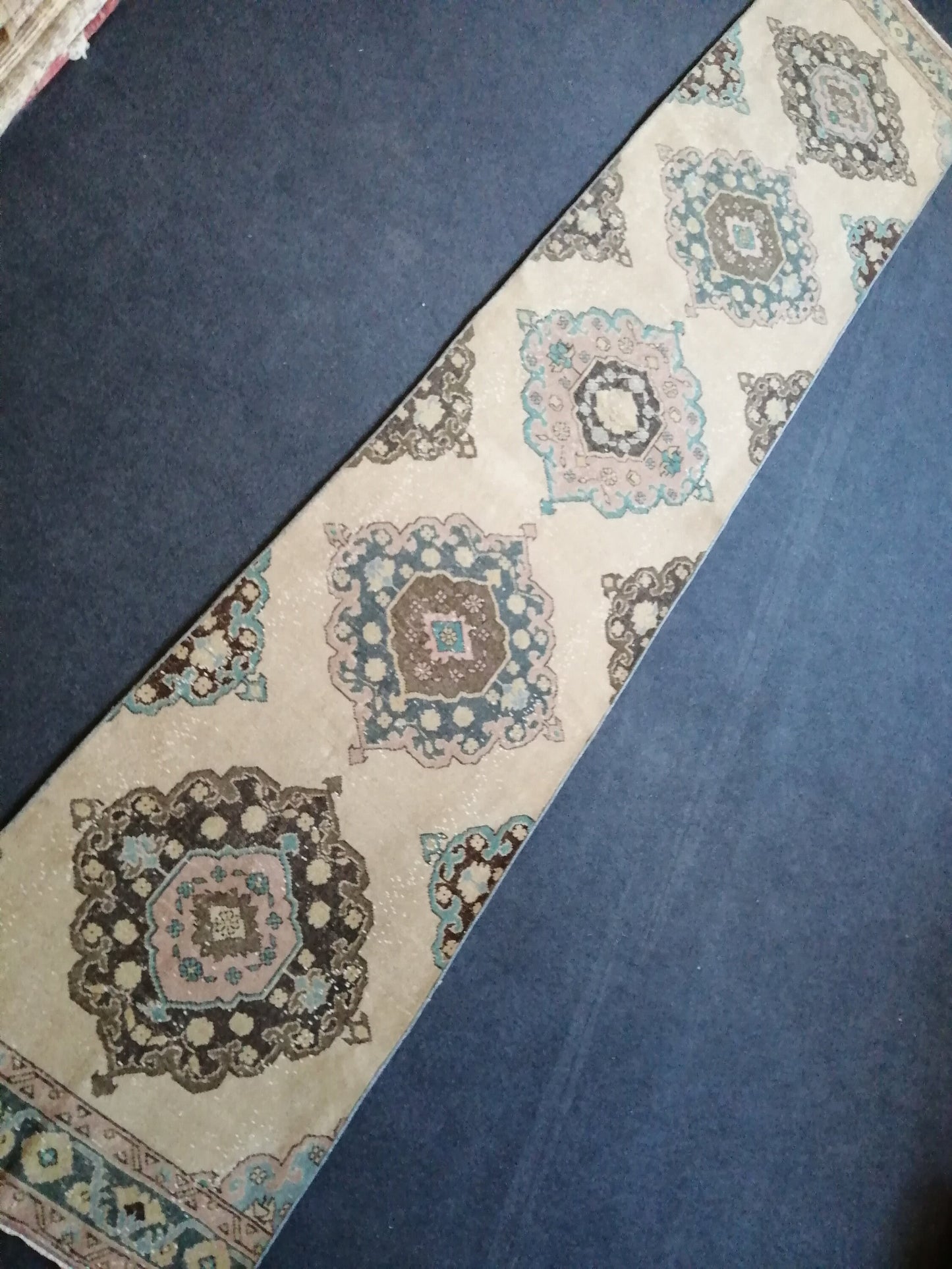 2.6 x 12.9Turkish Runner Oushak Runner Rug Rug Vintage Runner Rug Hallway Runner Rug Kitchen Runner Rug Wool Runner Rug