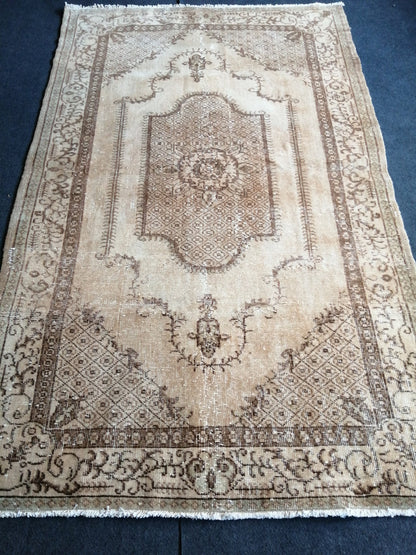 OUSHAK RUG Neutral Rugs TURKISH Oushak Rug Vintage Neutral Persian Rug Vintage Neutral Rug Wool Oushak Rug Hand Made Rug Vintage Turkish Rug