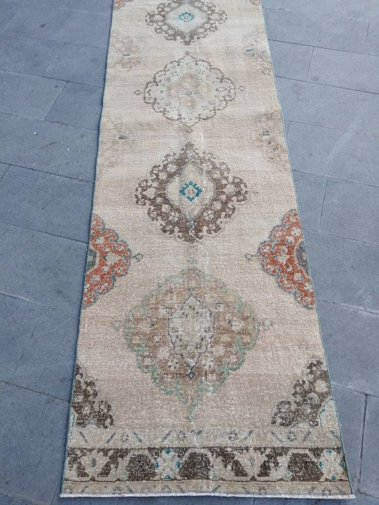 XL Turkish Runner Rug Long Vintage Runner Rug 2.9 x 20 Vintage Stairs Runner Rug Extra Long Oriental Runner Carpet XL Antique Persian Runner