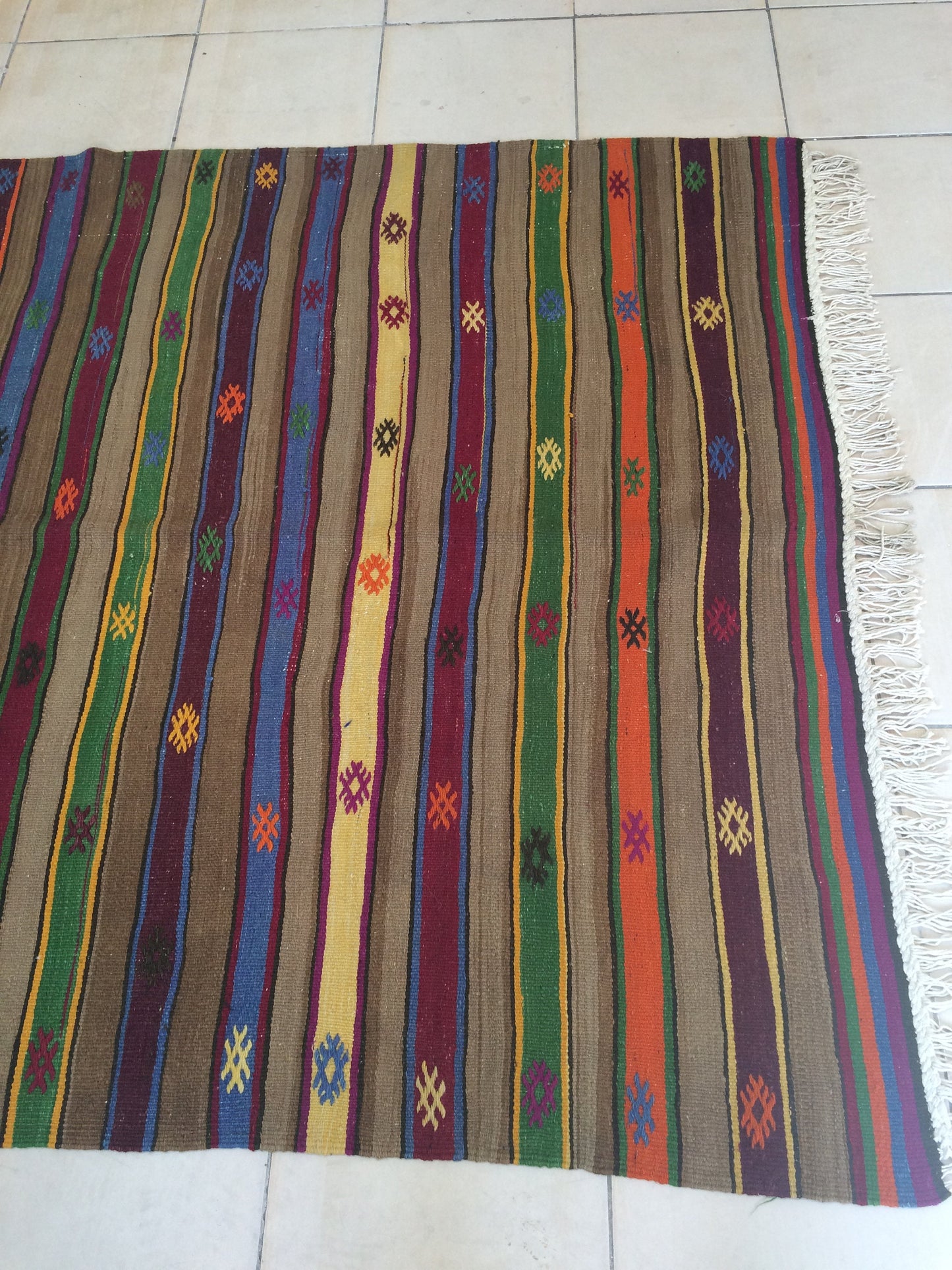 Flatweave OUSHAK RUG TURKISH Oushak Rug Vintage Flat weave Oushak Runner Rug Vintage Runner Rug Wool Oushak Rug Hand Made Rugs Vintage  Rug