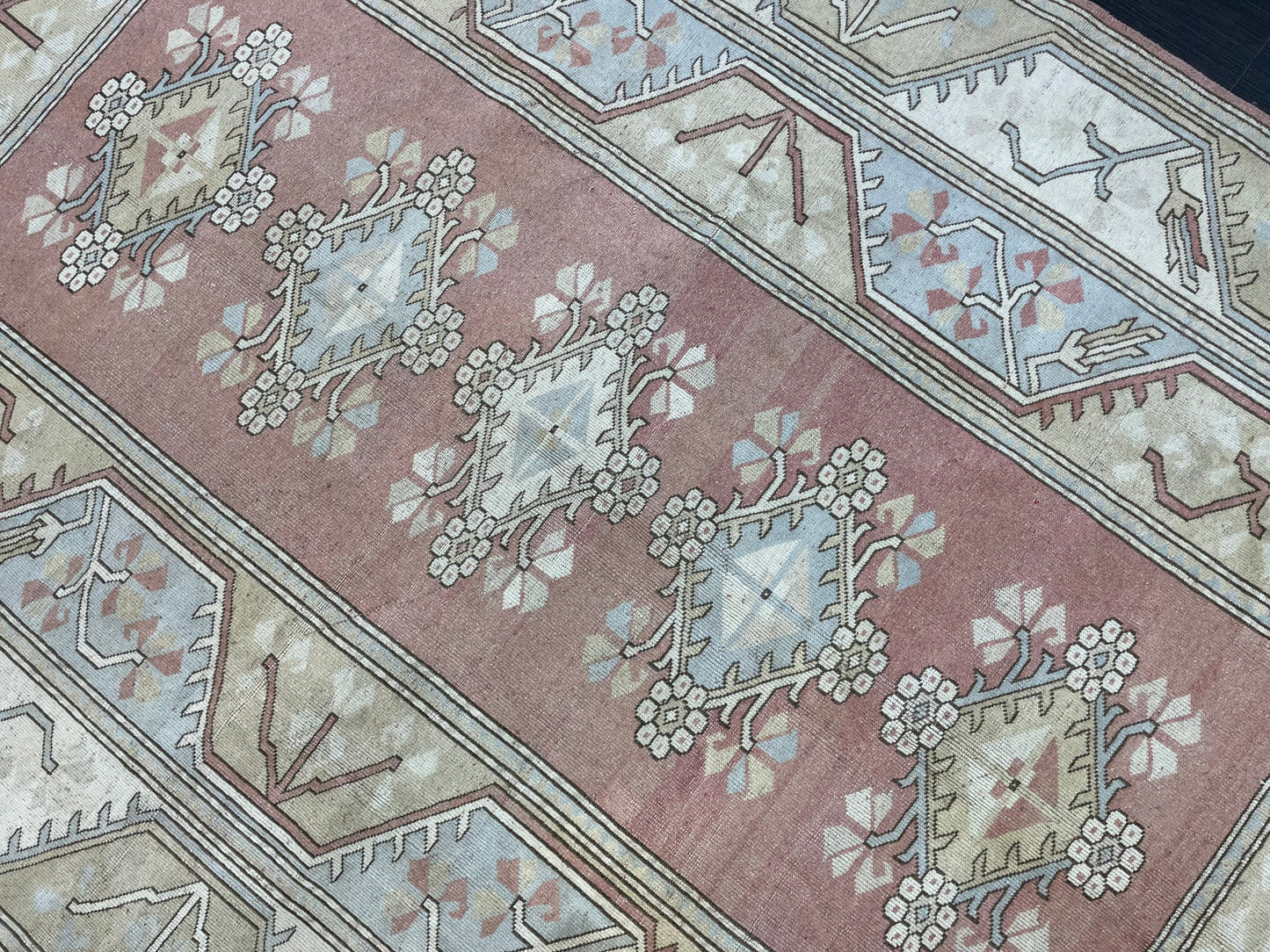 Muted Persian RUG 6.6 x 9.8 Turkish Oushak Rug Vintage Rug