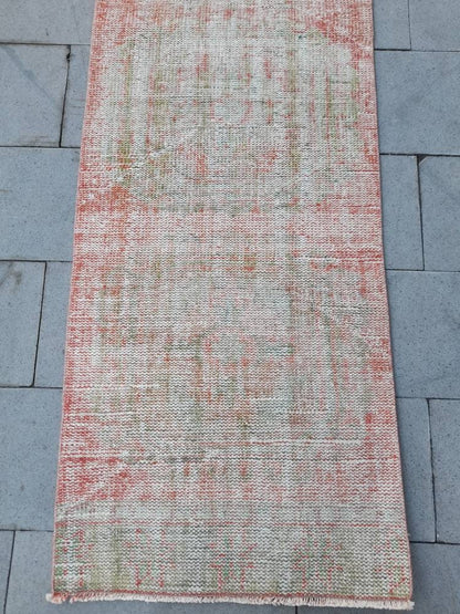 Extra Long Distressed Runner Rug 2.4 x 23 Long TURKISH Runner Rug XL Vintage Runner Rug Oriental Runner Rug Staircase Runner rug Handmade