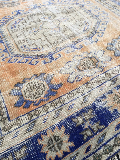 11.4 x 5.2 Vintage Runner Rug Distressed Turkish Runner Rug Wool Vintage Runner Rug Hallway Runner Rug Kitchen Runner Rug