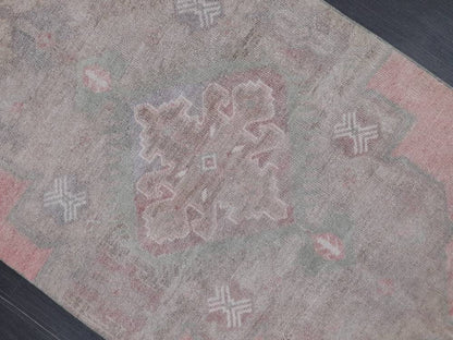 Muted Vintage Oriental Runner Rug 3 x 11 Turkish Runner Rug muted Vintage Runner Rug Hallway Runner Rug Kitchen Runner Rug Wool Runner Rug