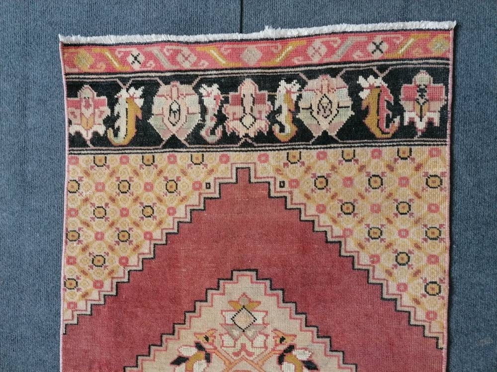 Runner rug 2'2x6'2 vintage wool runner rug, handmade vintage rug, hallway runner rug