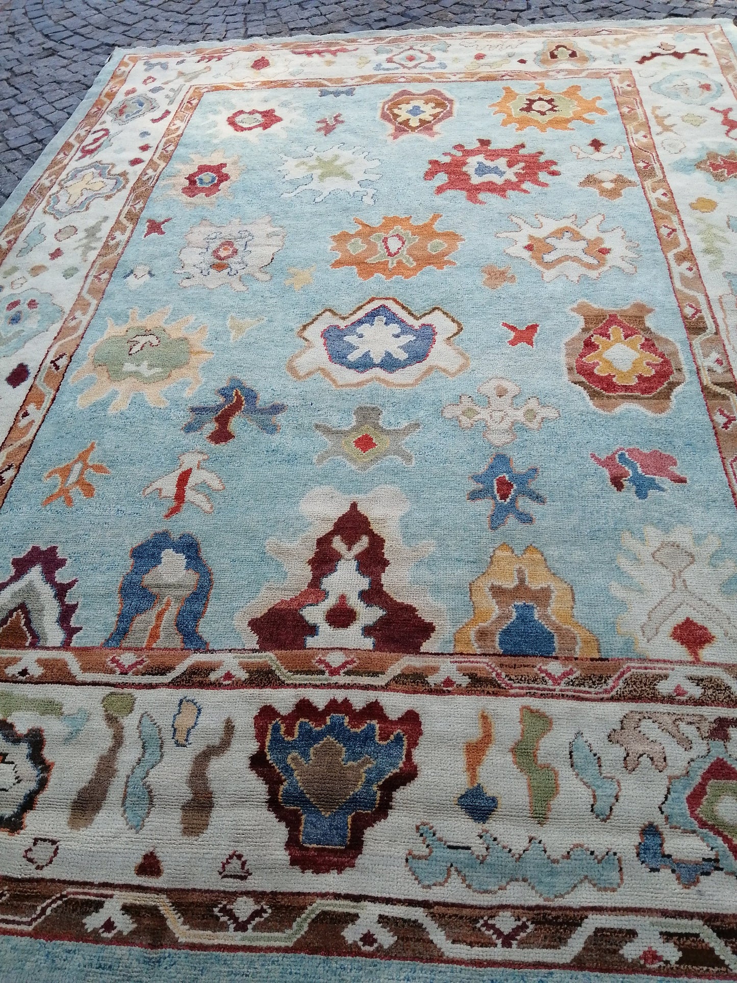 12.7 x 9.4 OUSHAK RUG, TURKISH Oushak Rug, Vintage Oushak  Rug, Rug, Wool Oushak Rug Hand Made Rugs, Made In Turkey 9x13 9x12 Rug