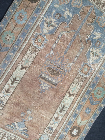 Persian Rug, Vintage Turkish Rug, Faded Rug, Rustic Rug,Bohemian Rug, Rug Runner, Turkish Rug, Farmhouse Rug, Vintage Rug, Wool rug