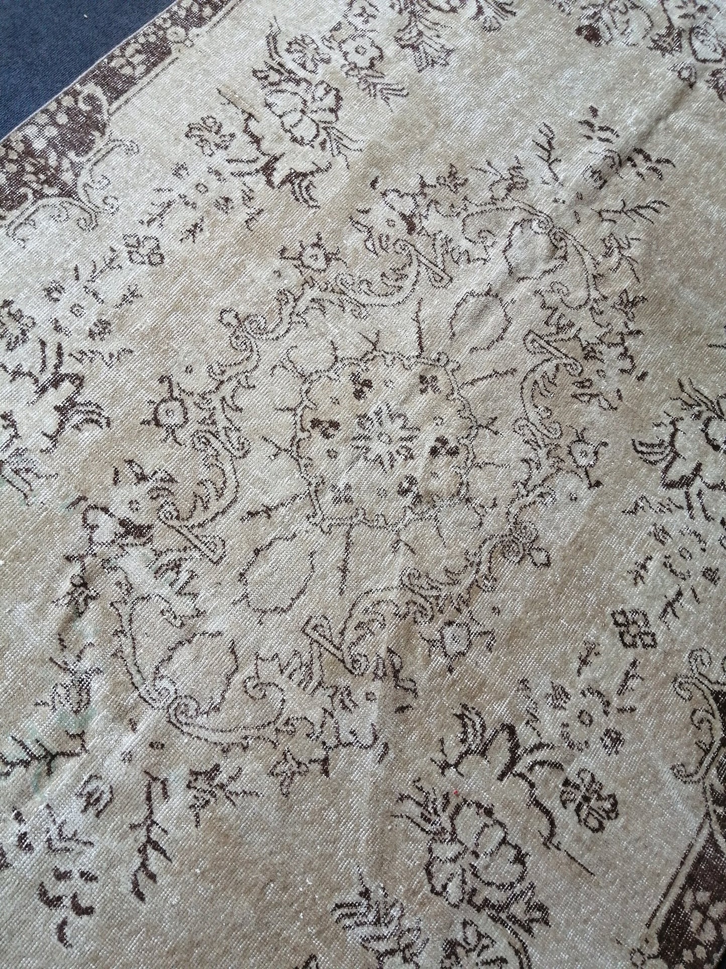 5.5 x 9.6 Muted Vintage Rugs TURKISH HAND MADE Rug Neutral Vintage Turkish Rugs  Oushak Rug Traditional Rug,  Oushak Rug,Vintage Neutral Rug