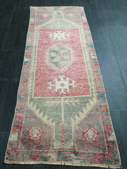 Small Vintage Rug Mini Rug Small Area Rug Turkish Rug Oushak Rug Persian Hand Made Rug Oriental Vintage Rug Door Mat Rug
