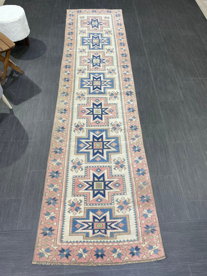 Vintage Persian Runner Rug 2.5 x 10.4 Antique Runner Rug Handmade Runner Staircase Runner Distressed Runner Wool Runner Rug Oriental Runner