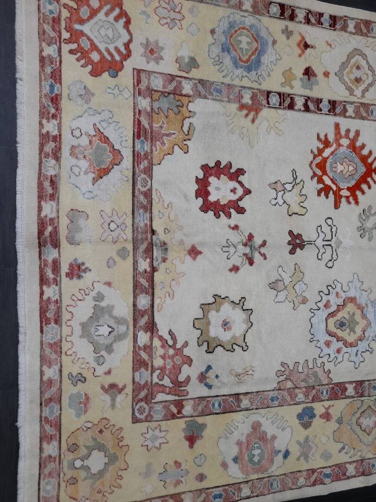 8.4 x 11 Muted OUSHAK RUG TURKISH Oushak Rug Muted Oushak Rug Vintage Rug Wool Oushak 9x12 Rug Hand Made Rug Authentic Oushak Rug