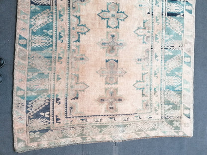 Muted oushak rug 5x8'10large turkish rug,vintage wool rug, hand made rug, living room rug
