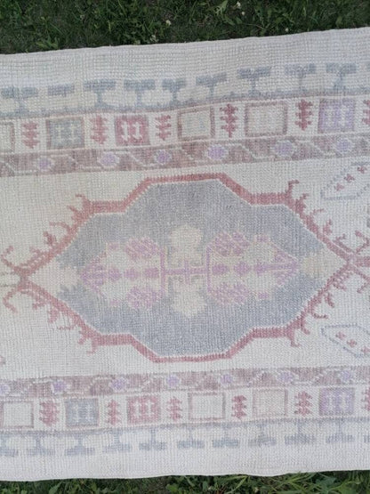 3x12'6 oushak wool runner, turkish oushak new production handmade rug, hallway runner rug