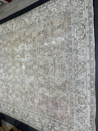 Large Vintage RUG, 8.5 x 12 Rug, Distressed Persian Rug Wool Hand Knotted Rug Oriental Handmade Rug Vintage Turkish Rug