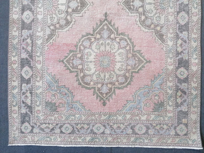 10'8x4'10 pastel runner rug, hallway runner,hand made rug,wool runner rug,vintage runner, turkish runner