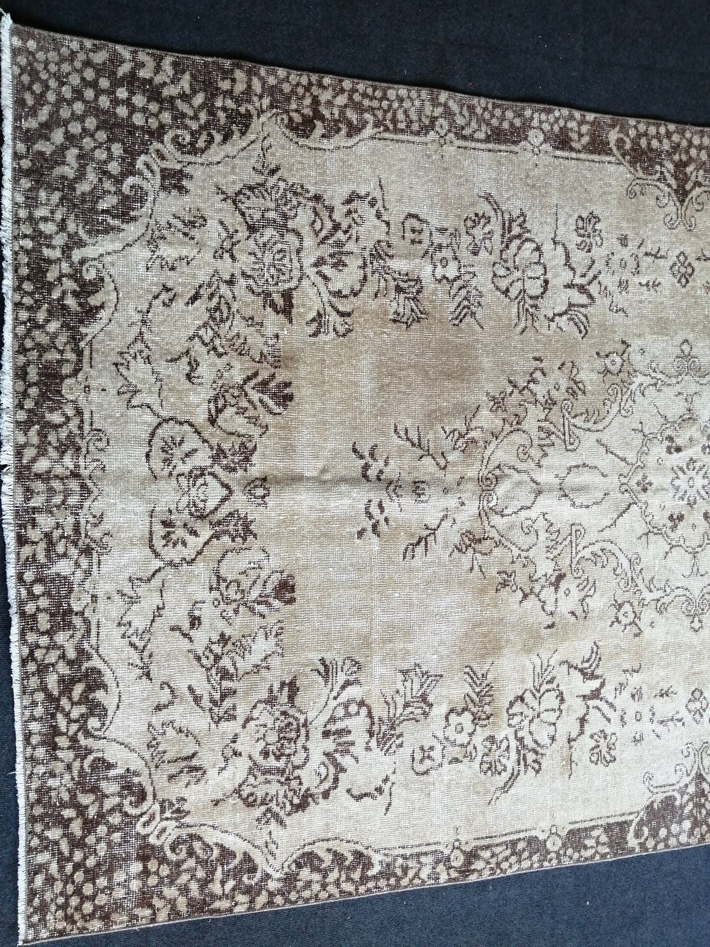 5.5 x 9.6 Muted Vintage Rugs TURKISH HAND MADE Rug Neutral Vintage Turkish Rugs  Oushak Rug Traditional Rug,  Oushak Rug,Vintage Neutral Rug