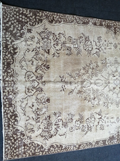 5.5 x 9.6 Muted Vintage Rugs TURKISH HAND MADE Rug Neutral Vintage Turkish Rugs  Oushak Rug Traditional Rug,  Oushak Rug,Vintage Neutral Rug