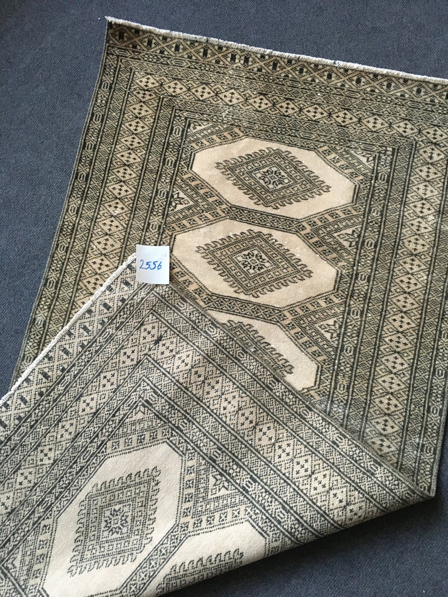 2x4 ft green handmade small rug, vintage turkish rug, oushak rug, living room wool small rug